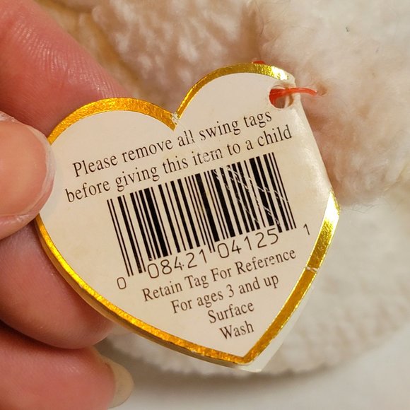 Vintage Ty Beanie Baby Fleece the Lamb Style 4125 1996 - Picture 6 of 8